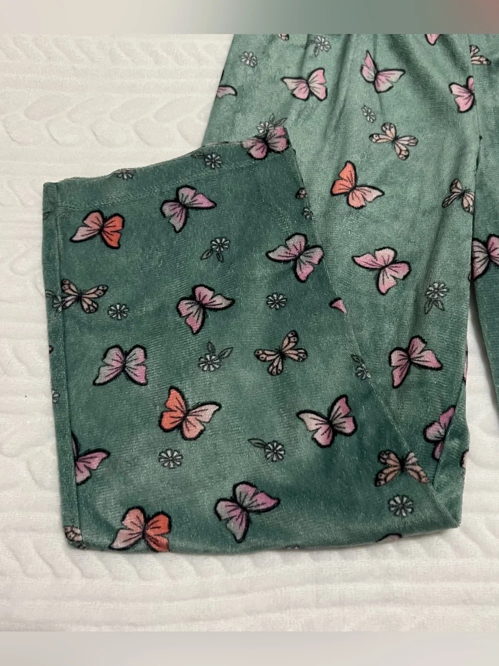 💗 Wonder Nation‎ - Girls Green Butterfly Print Pajama Bottoms